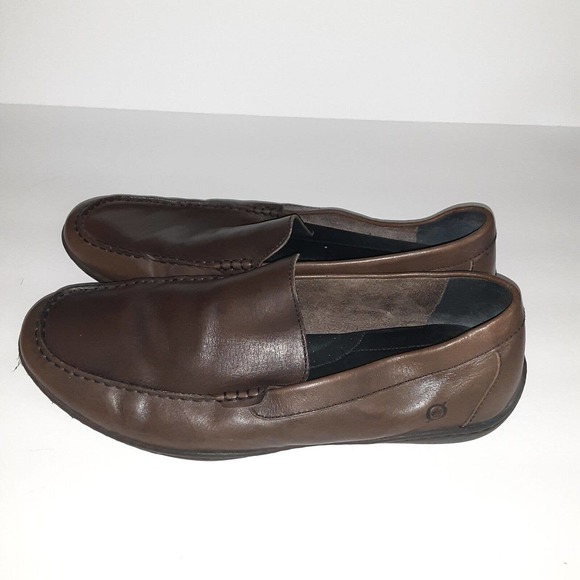 Born Handcrafted Leather "Allan" Driving Loafer Shoes sz 14 - Picture 3 of 4